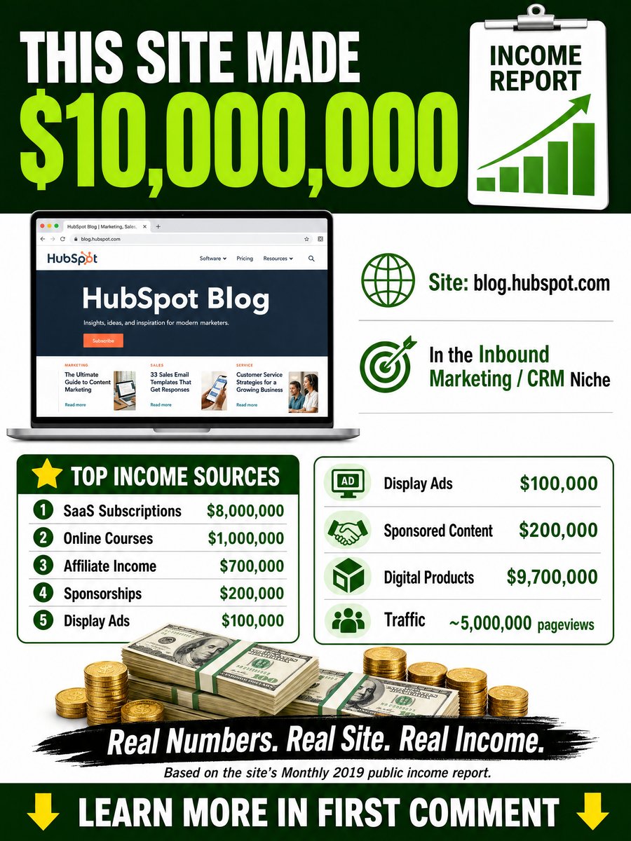 HubSpot Blog Income Report